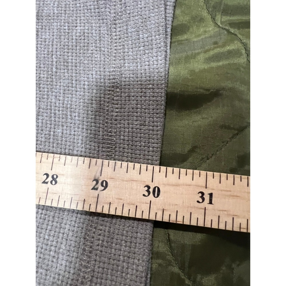 Eddie Bauer Waffle Thermal 3XL Taupe Greige Oversized Slouchy Grunge Baggy Crew - Picture 10 of 13